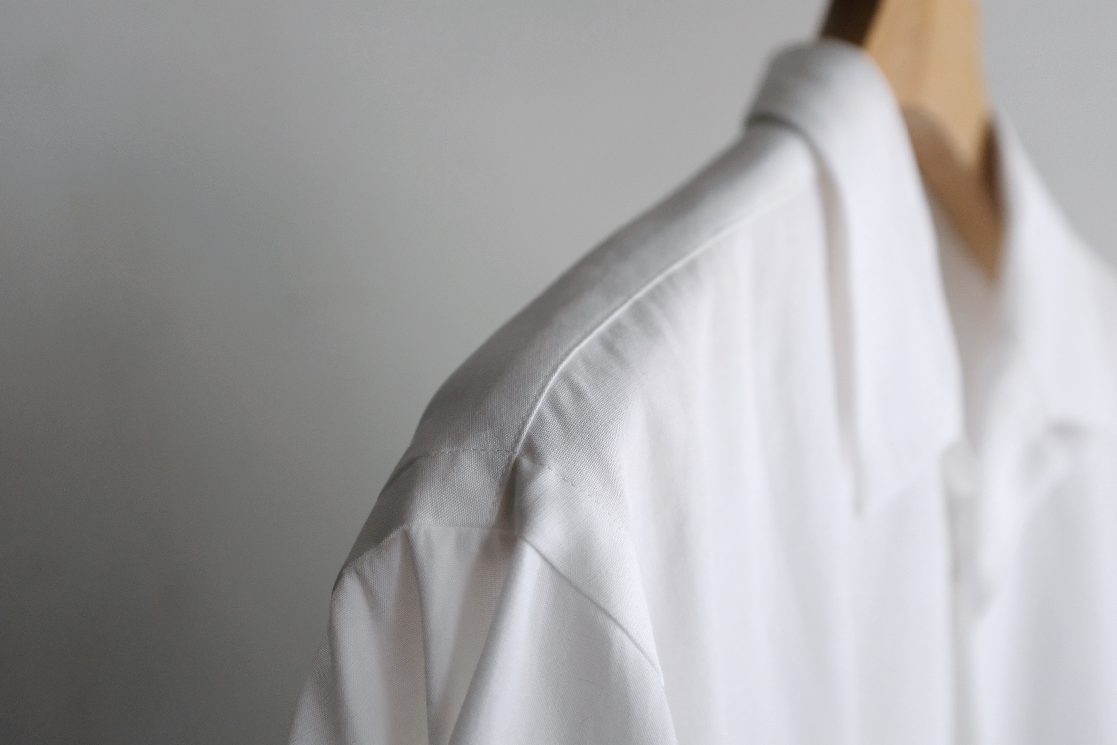 m's braque 20aw open collar shirts white