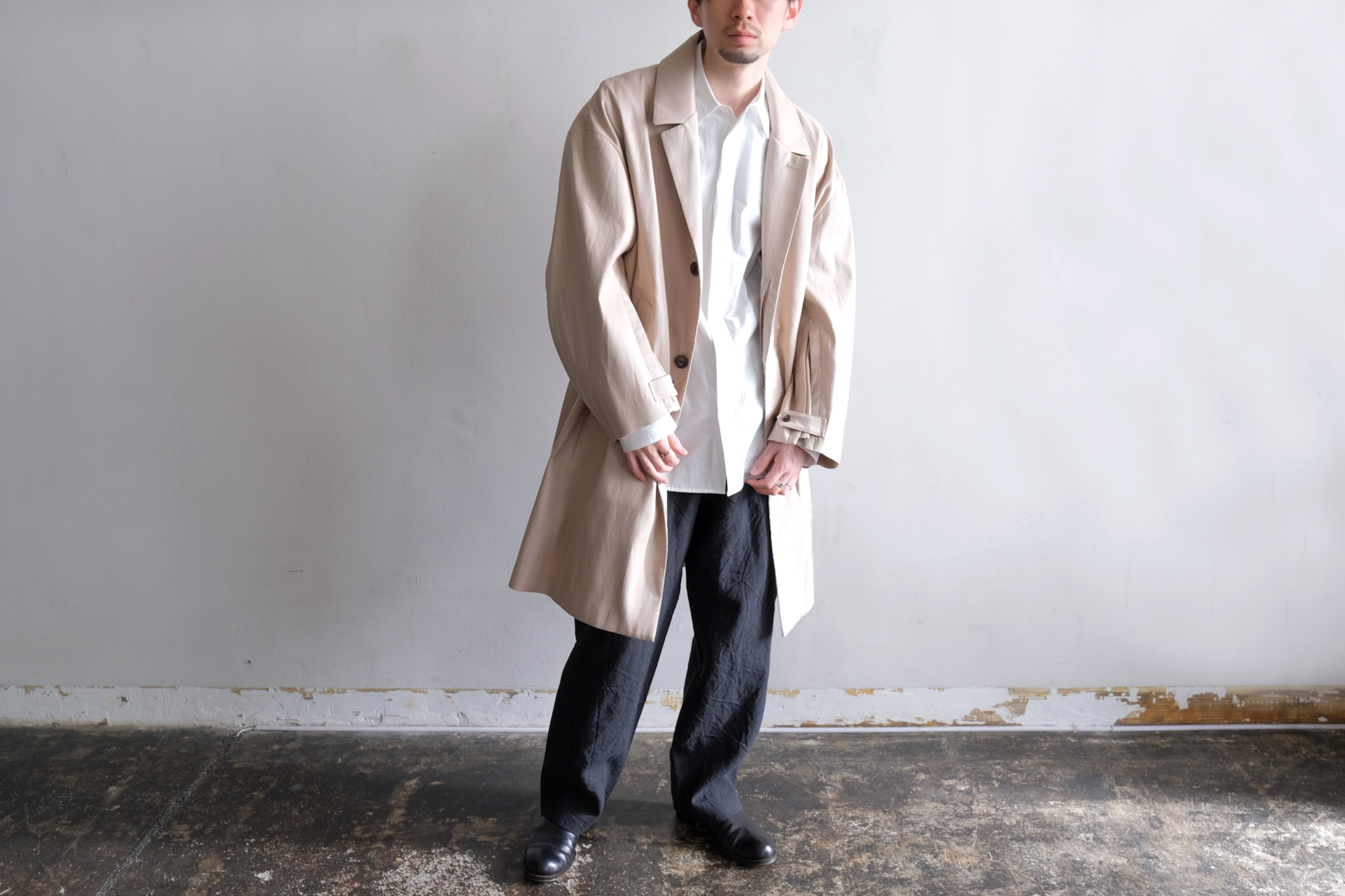 COTTON SILK DOUBLE CLOTH OVER COAT | WUNDER